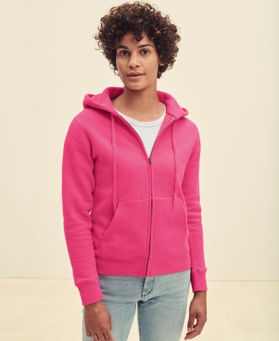 Fruit of the Loom 62-118-0 Premium Hooded -naisten vetoketjuhuppari