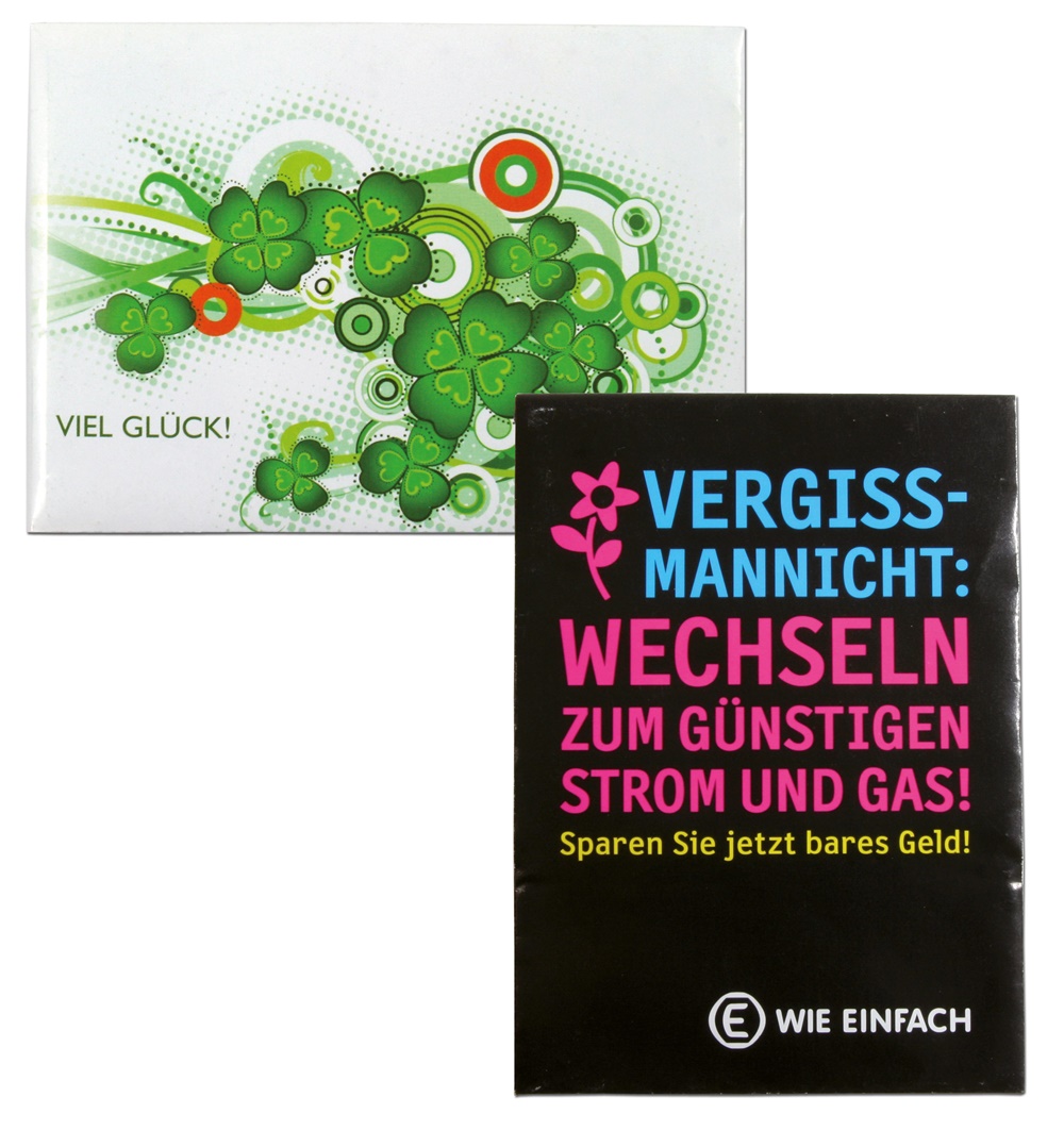 Siemenpussi 63 x 98 mm, 4-väripainatuksella, vakiolaatuista kartonkia, valmistettu Saksassa